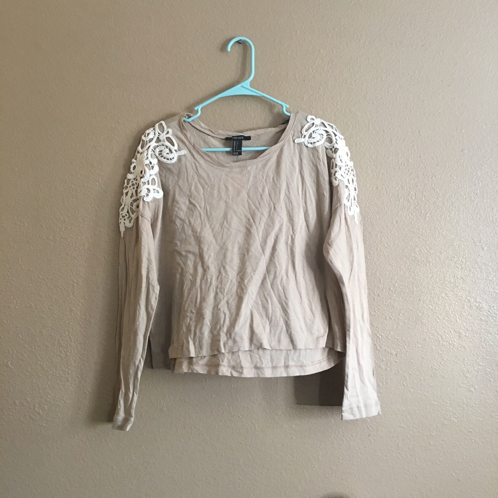 Forever 21 Embroidered Shoulder Longsleeve